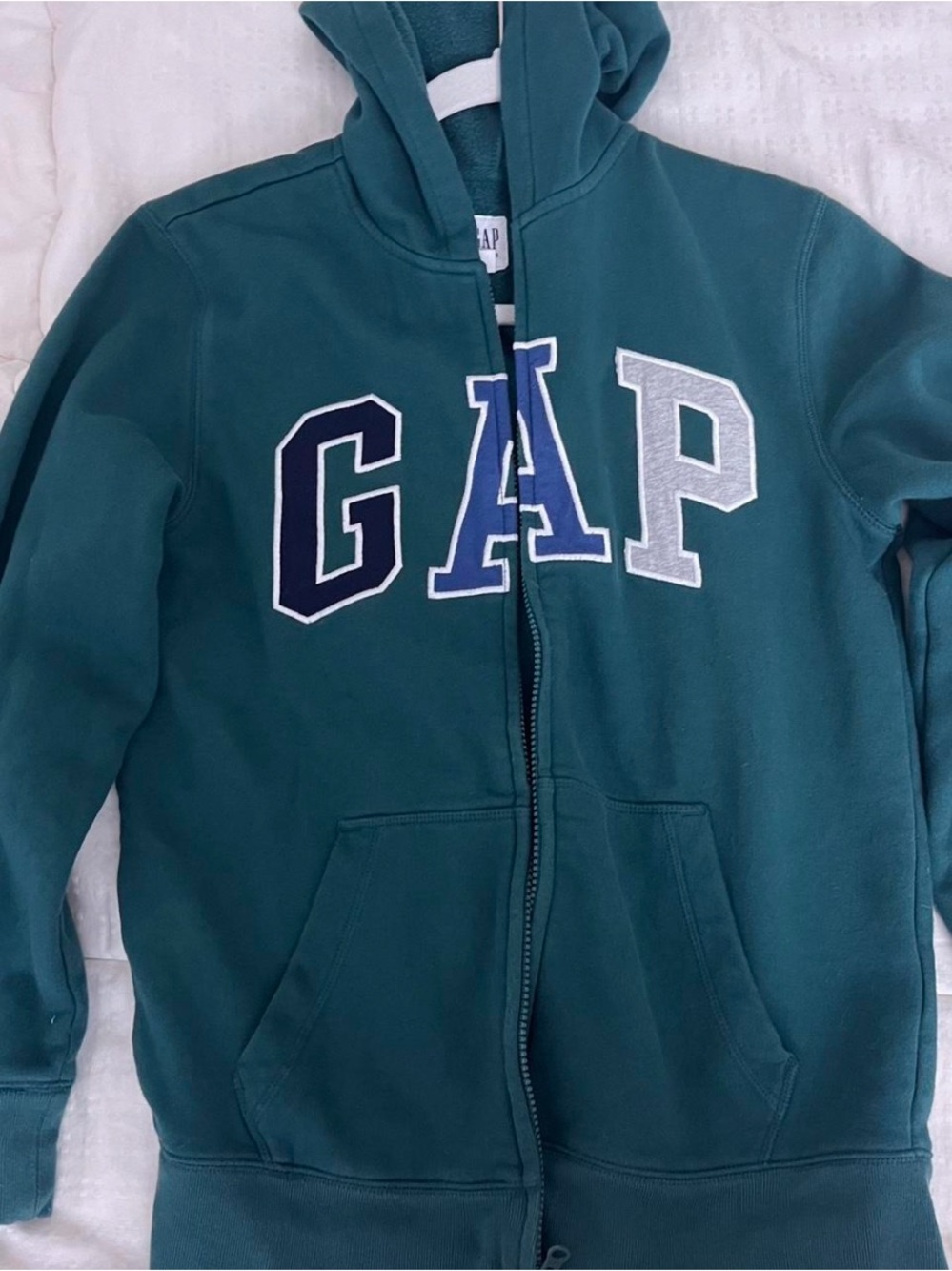 GAP green Zip-Up Hoodie, fits a kids xxl or woman’s small